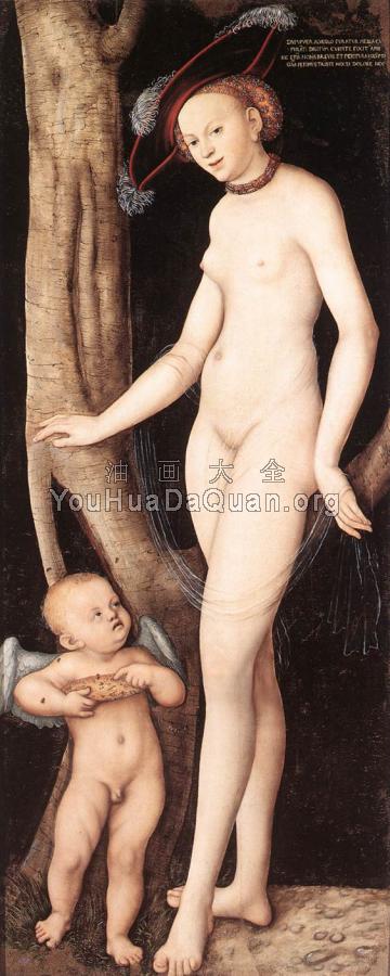 Venus and Cupid with a Honeycomb - 卢卡斯·伊尔·韦基奥·克拉纳赫